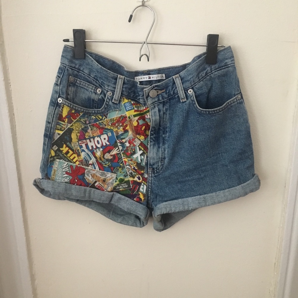 Custom made #highwaisted #avenger shorts!